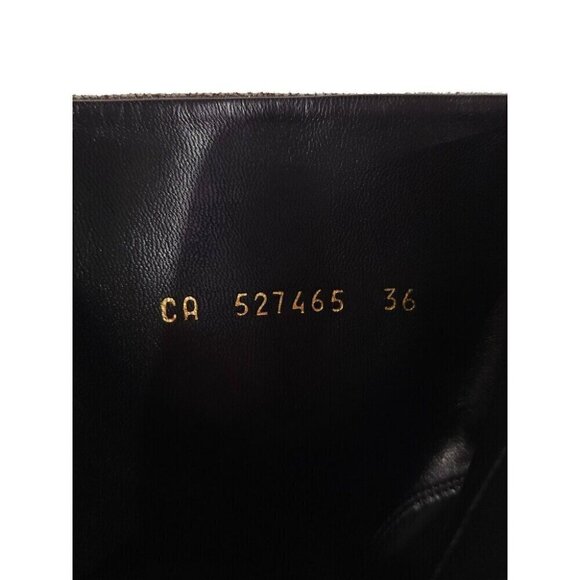 Saint Laurent Lou Ankle Boot 36 6 Metallic Leather Gun Metal New - Picture 8 of 15